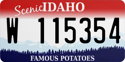 ID license plate W115354