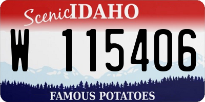 ID license plate W115406