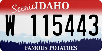 ID license plate W115443