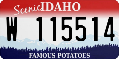 ID license plate W115514