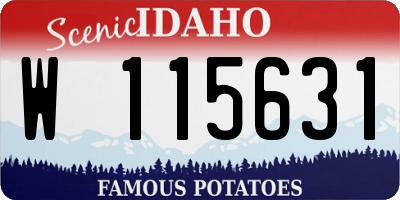 ID license plate W115631