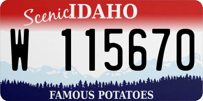 ID license plate W115670