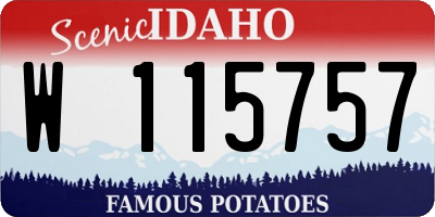 ID license plate W115757