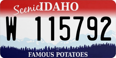 ID license plate W115792