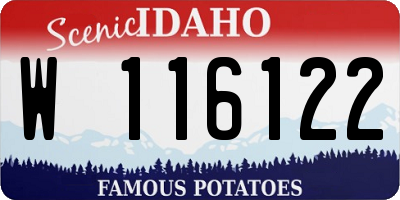 ID license plate W116122