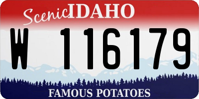 ID license plate W116179