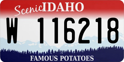 ID license plate W116218