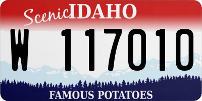 ID license plate W117010