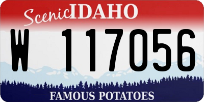 ID license plate W117056