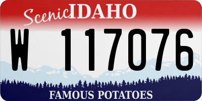 ID license plate W117076