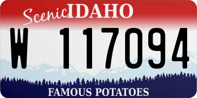 ID license plate W117094