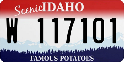 ID license plate W117101