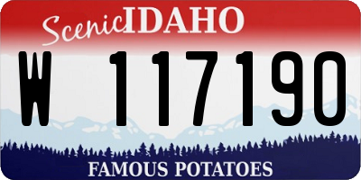 ID license plate W117190