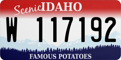 ID license plate W117192