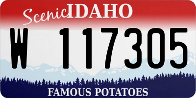 ID license plate W117305