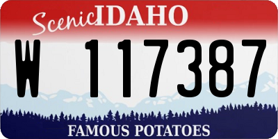 ID license plate W117387