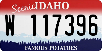 ID license plate W117396