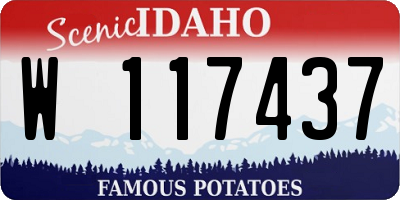 ID license plate W117437