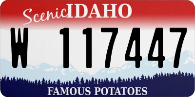 ID license plate W117447