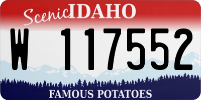 ID license plate W117552