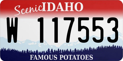 ID license plate W117553
