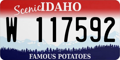ID license plate W117592