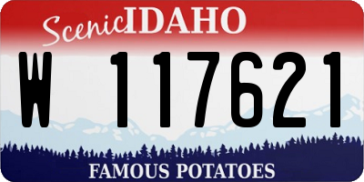 ID license plate W117621