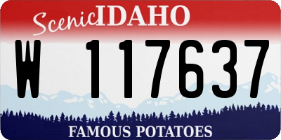 ID license plate W117637