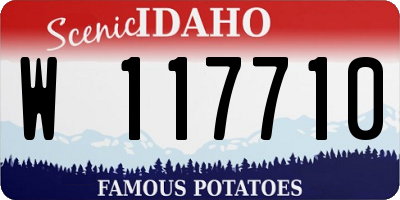 ID license plate W117710