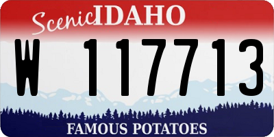 ID license plate W117713