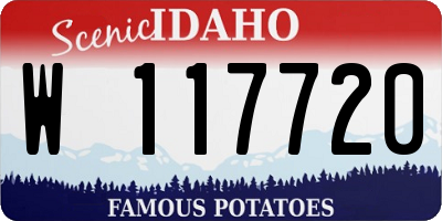 ID license plate W117720