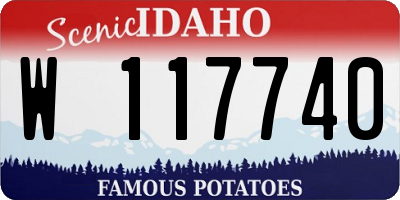 ID license plate W117740
