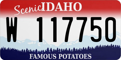 ID license plate W117750