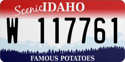 ID license plate W117761
