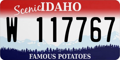 ID license plate W117767