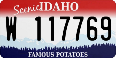 ID license plate W117769
