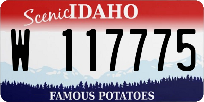 ID license plate W117775