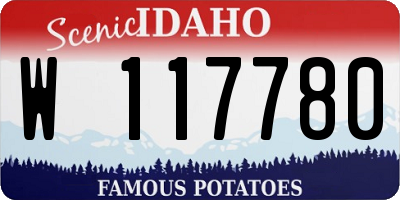 ID license plate W117780