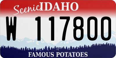 ID license plate W117800