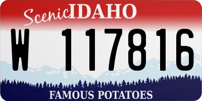 ID license plate W117816