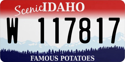 ID license plate W117817