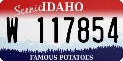 ID license plate W117854