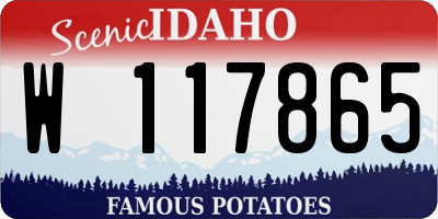 ID license plate W117865
