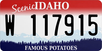 ID license plate W117915