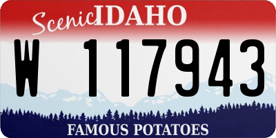 ID license plate W117943