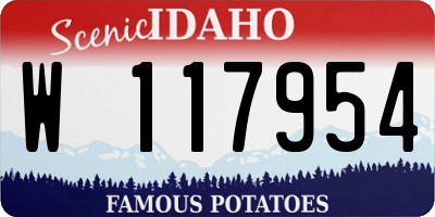 ID license plate W117954