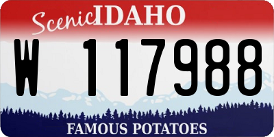 ID license plate W117988