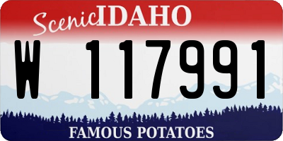 ID license plate W117991