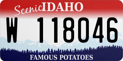 ID license plate W118046