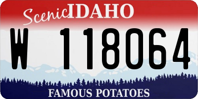 ID license plate W118064